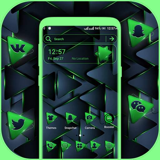 Neon Green Triangle Launcher Theme 1.4