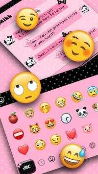 SMS Pink Bowknot Keyboard Theme screenshot 3