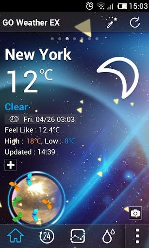 Glittering Star Weather Widget screenshot 1