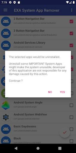 EXA System App Remover root screenshot 4