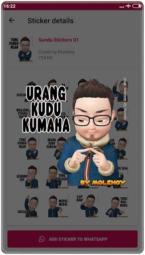 Sunda Stiker Lucu WAStickerApps 8 تصوير الشاشة