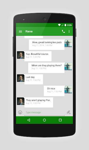 EvolveSMS Theme Hangout Light screenshot 2