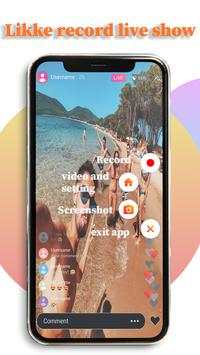 screen recorder for likee video screenshot 1