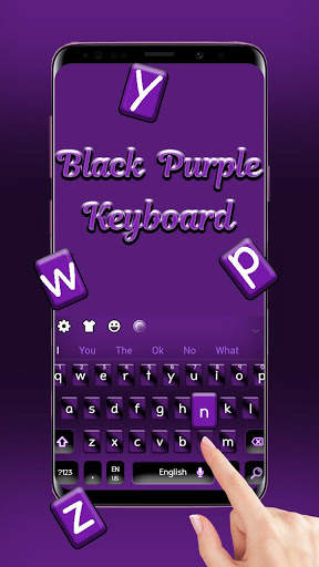 Simple Black Purple Keyboard Theme screenshot 2