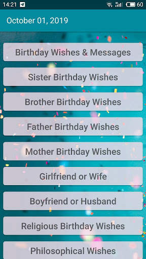 Birthday Messages and Birthday Wishes screenshot 1