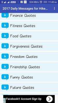 2017 Daily Messages for Hikers screenshot 1