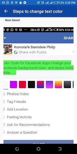 Color Code for Fblite screenshot 1
