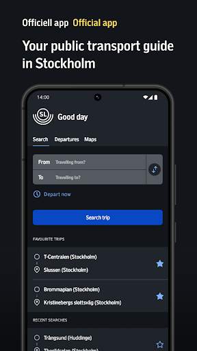 SL-Journey planner and tickets screenshot 1