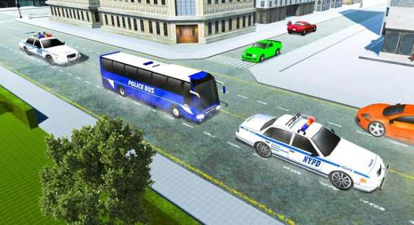 Polisi Bus Driving Sim 2018 - Tawanan Transporter screenshot 7