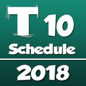 T 10 Cricket League Schedule 2018 1.1.0