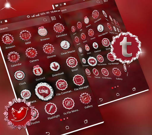 Red Leaves Launcher Theme screenshot 4