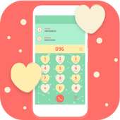 Cute Heart Dialer Contact Theme on 9Apps