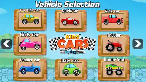 Kids Cars Hills Racing games screenshot 4