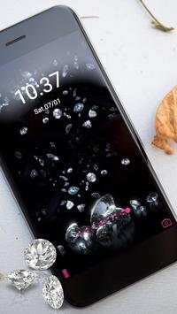 Black diamond shiny theme & lace flower icon screenshot 4