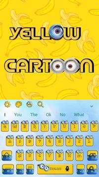 Yellow Cute Cartoon Keyboard 4 تصوير الشاشة