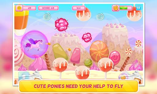 Pony in Candy World - Adventure Arcade Game screenshot 2