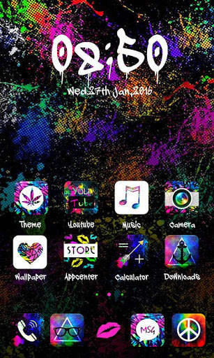 Tie Dye GO Launcher Theme screenshot 3