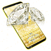 Gouden diamanten toetsenbord icon