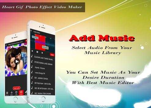 Heart Gif Photo Effect Video Maker With Music 2018 screenshot 4