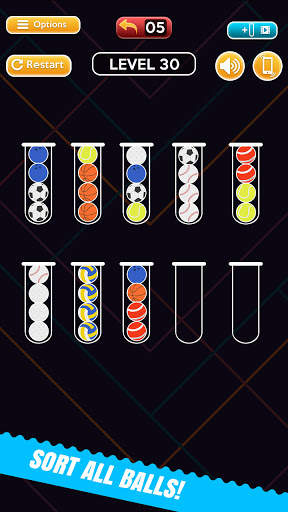 Ball Sort Fun Puzzle - Color Sorting Bubble Games screenshot 2