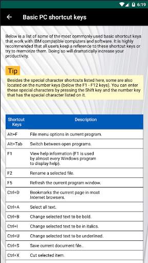 PC Shortcut Keys screenshot 5