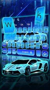 Neon Car Keyboard Theme screenshot 1