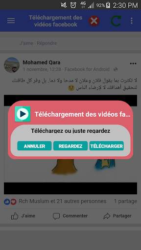 Téléchargement des vidéos Facebook screenshot 3