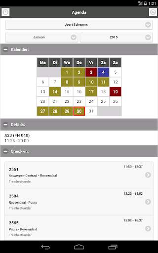 NMBS Agenda 4 تصوير الشاشة