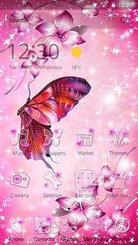 Pink butterfly launcher screenshot 4