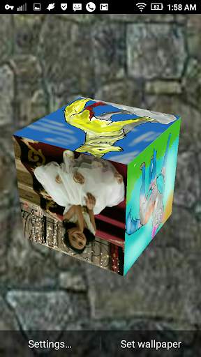 3D Cube Photo Live Wallpaper, 3d Cube Background screenshot 6