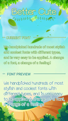 Better Cute Font for FlipFont,Cool Fonts Text Free screenshot 1