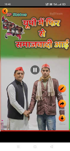 Samajwadi Party Status Video Maker screenshot 5