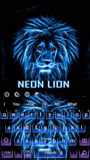 Neon Lion Keyboard Theme screenshot 4