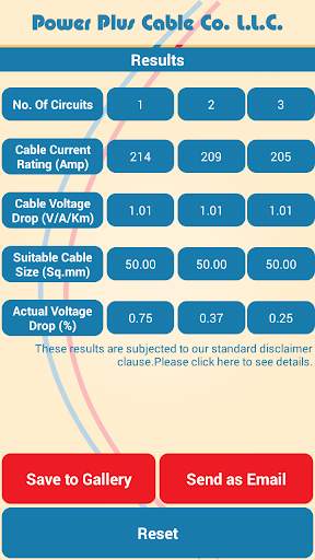 Cable Size Calculator screenshot 3