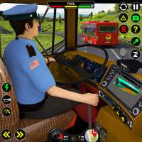 Coach bus driving bus game 3d icon