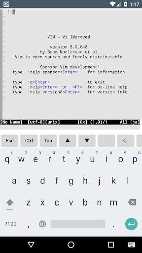 DroidVim 3 تصوير الشاشة