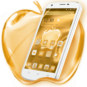 Golden crystal apple theme icon