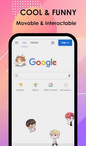 BTS Shimeji - Funny BTS stickers moving on screen screenshot 3