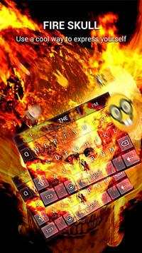 Fire Skull Keybaord Theme 3 تصوير الشاشة