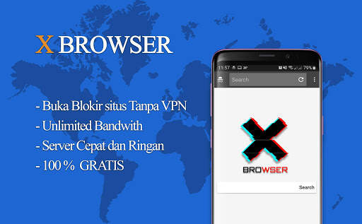 X Browser Anti Blokir Situs Tercepat Tanpa VPN screenshot 1