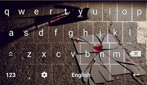 Broken Heart Keyboard Themes screenshot 2