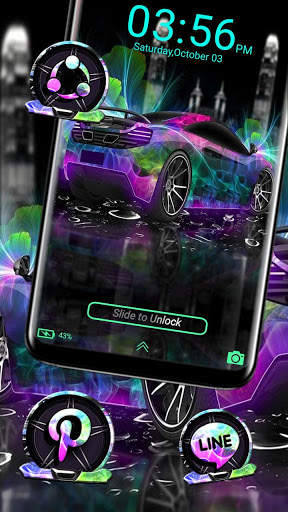 Neon Car Theme screenshot 4