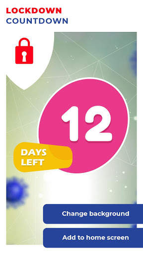 Lock down Countdown Widget - Days Left 1 تصوير الشاشة
