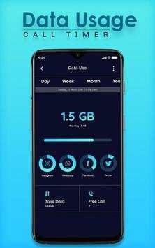 Data Usage Monitor - Call Timer 3 تصوير الشاشة