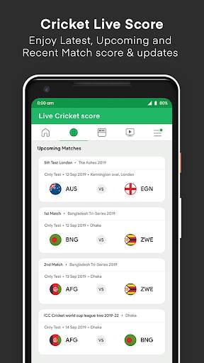 Live Cricket Score : Live Line, Schedule & News screenshot 2