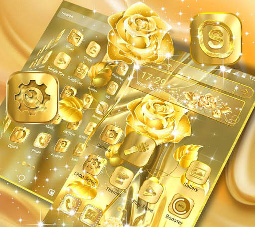 Golden Rose Launcher Theme screenshot 4