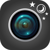 Effet de nuit de caméra. Filtre de lumière faible icon