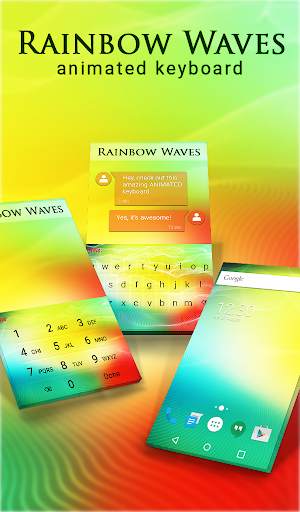 Rainbow Waves Keyboard   Live  screenshot 1