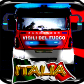Italian Firefighters Whit Siren &amp; Light icon