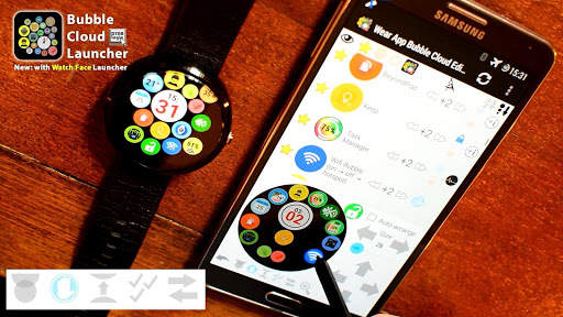 Bubble Cloud Tile Launcher Watch face (WearOS) screenshot 21